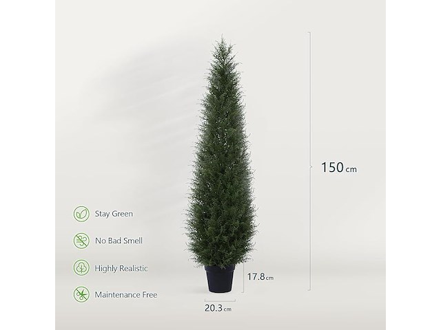 Kazeila cedro kunstplant (150 cm) - afbeelding 2 van  3