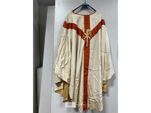 Kazuifel beige met rood - afbeelding 1 van  2