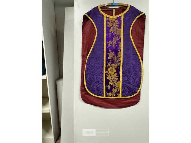 Kazuifel paars met geel - afbeelding 1 van  2