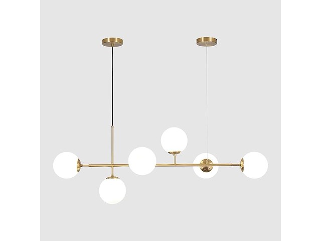 Kco lighting vintage glazen kroonluchter - afbeelding 1 van  3