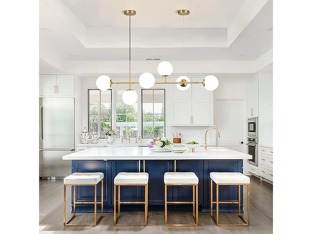 Kco lighting vintage glazen kroonluchter - afbeelding 3 van  3