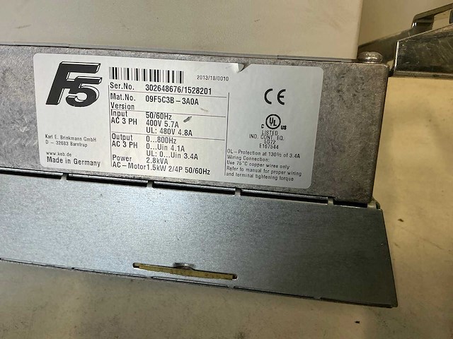 Keb f5 frequentieregelaar (3x) - afbeelding 2 van  10