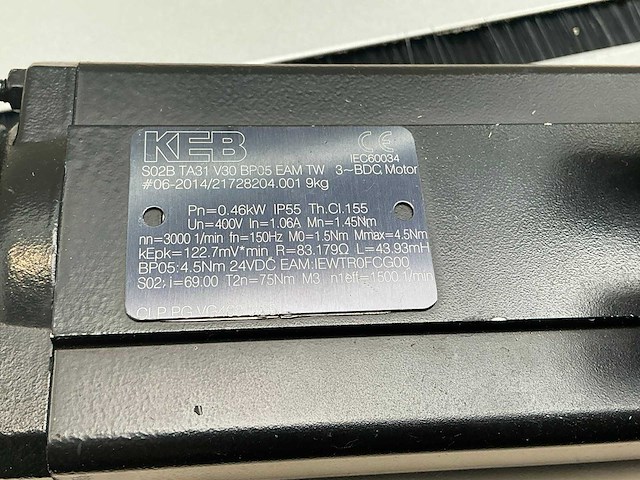 Keb s02b ta31 v30 bp05 eam tw servomotor (2x) - afbeelding 7 van  8
