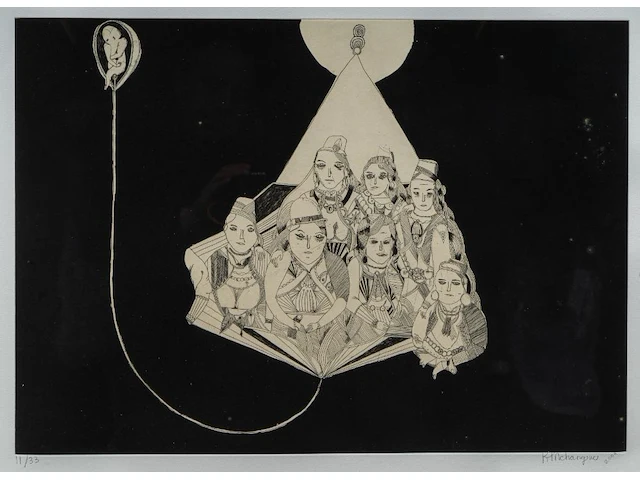 Keegan mchargue (1982), untitled, 2004, etching and aquatint, n° 11/33 44 x 62 cm. (17.32 x 24.41 in.), frame: 80 x 95 cm. (31 1/2 x 37.39 in.) - afbeelding 1 van  5