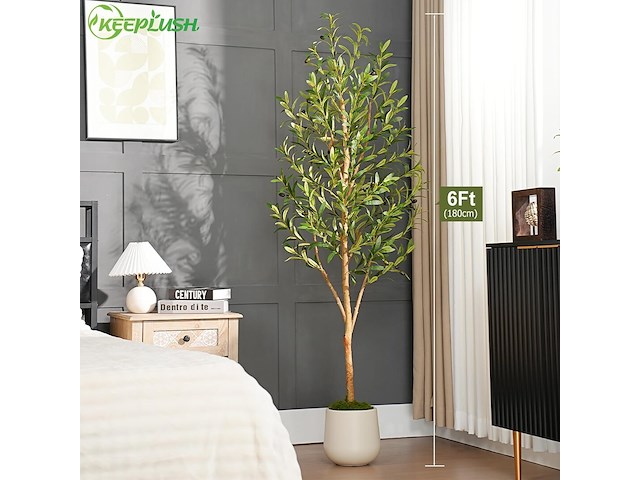Keeplush luxe kunstmatige olijfboom (182 cm) - afbeelding 2 van  4