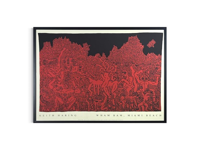 Keith haring - affiche miami - afbeelding 1 van  1