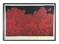 Keith haring - affiche miami - afbeelding 1 van  1