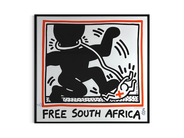 Keith haring - free south africa - afbeelding 1 van  1