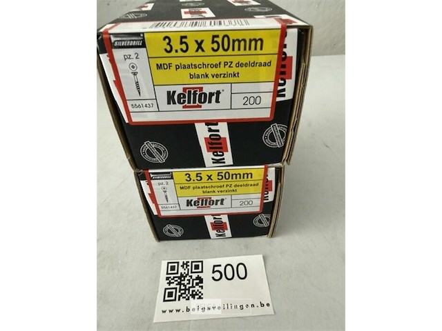 Kelfort houtschroef 3,5x50 400 stuks - afbeelding 2 van  3