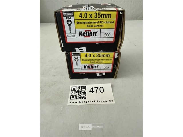 Kelfort houtschroef 4x35 400 stuks - afbeelding 1 van  3