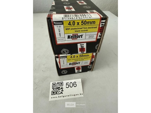 Kelfort houtschroef 4x50 400 stuks - afbeelding 2 van  3