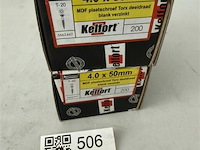 Kelfort houtschroef 4x50 400 stuks - afbeelding 2 van  3