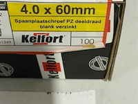 Kelfort houtschroef 4x60mm 100 stuks torx - afbeelding 2 van  3