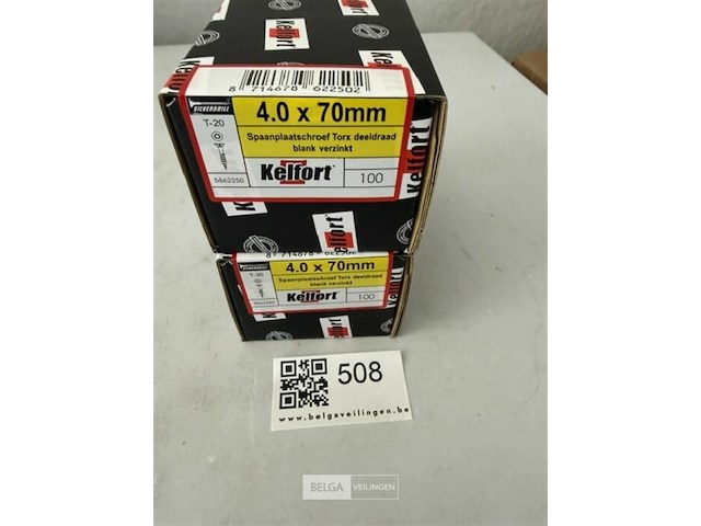 Kelfort houtschroef 4x70 200 stuks - afbeelding 2 van  3