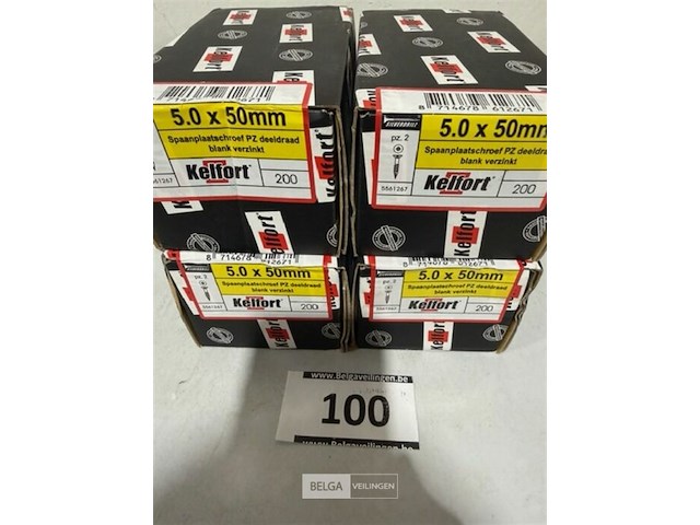 Kelfort houtschroef 5x5 mm 800 stuks pz2 - afbeelding 2 van  3