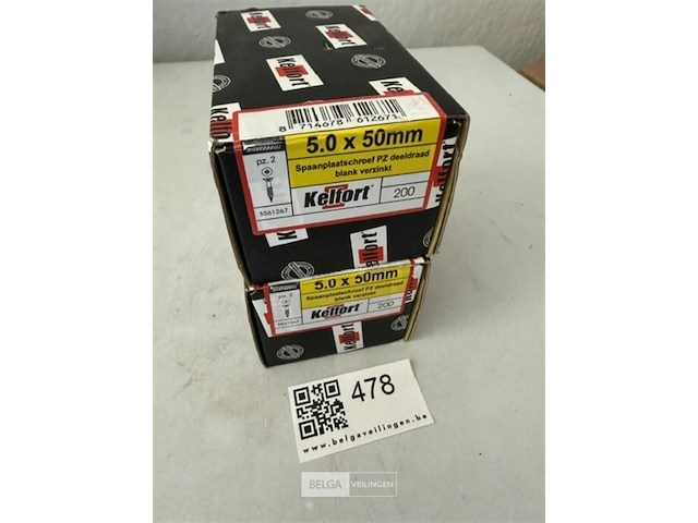 Kelfort houtschroef 5x50 400 stuks - afbeelding 3 van  3