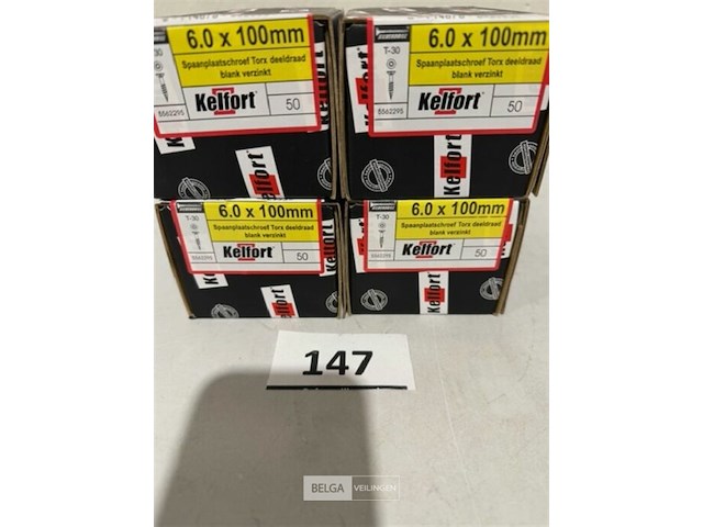 Kelfort houtschroef 6x100mm 200 stuks torx - afbeelding 2 van  3
