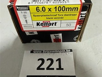 Kelfort houtschroef 6x100mm 50 stuks torx - afbeelding 2 van  3