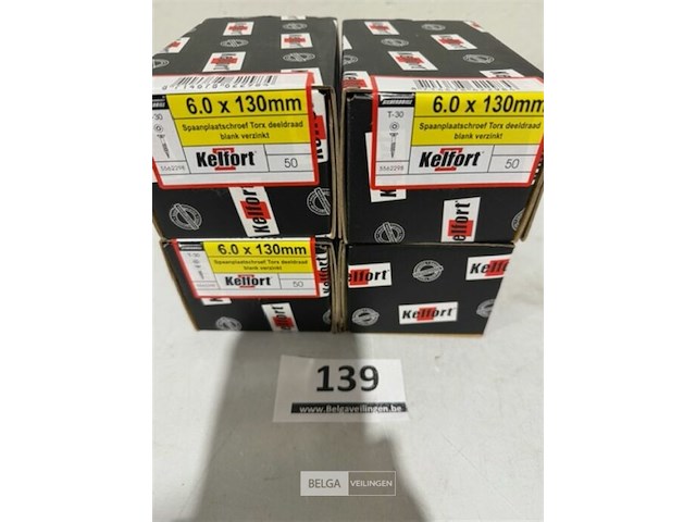 Kelfort houtschroef 6x130mm 200 stuks torx - afbeelding 2 van  3