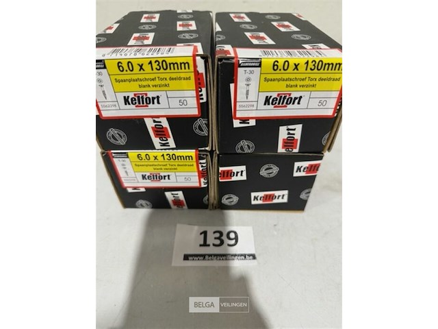 Kelfort houtschroef 6x130mm 200 stuks torx - afbeelding 1 van  3