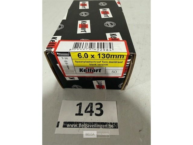 Kelfort houtschroef 6x130mm 50 stuks torx - afbeelding 2 van  3
