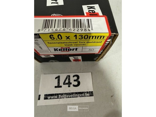Kelfort houtschroef 6x130mm 50 stuks torx - afbeelding 3 van  3
