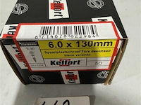 Kelfort houtschroef 6x130mm 500 stuks torx 10 dozen van 50 stuks - afbeelding 1 van  3