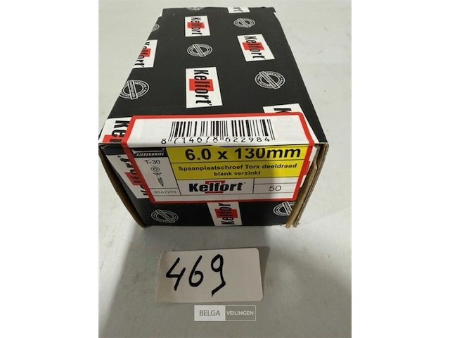 Kelfort houtschroef 6x130mm 500 stuks torx 10 dozen van 50 stuks - afbeelding 2 van  3
