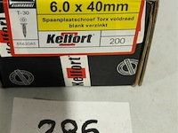 Kelfort houtschroef 6x40mm 200 stuks torx - afbeelding 2 van  3