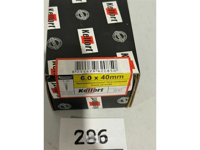 Kelfort houtschroef 6x40mm 200 stuks torx - afbeelding 3 van  3