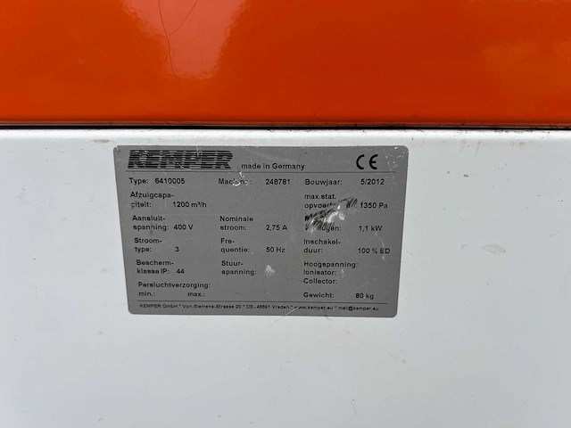 Kemper - 2012 - 641005 - lasdampafzuiginstallatie - afbeelding 6 van  10