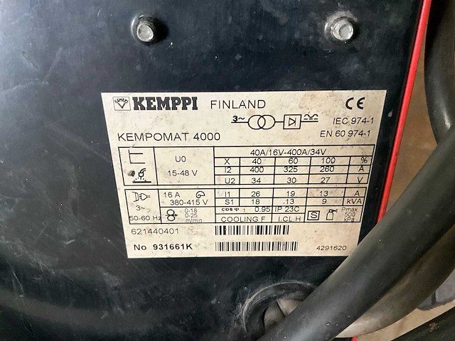 Kemppi kempomat 4000 mig lasapparaat - afbeelding 7 van  9