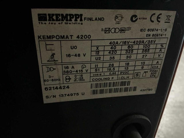 Kemppi kempomat 4200 lasapparaat - afbeelding 5 van  6