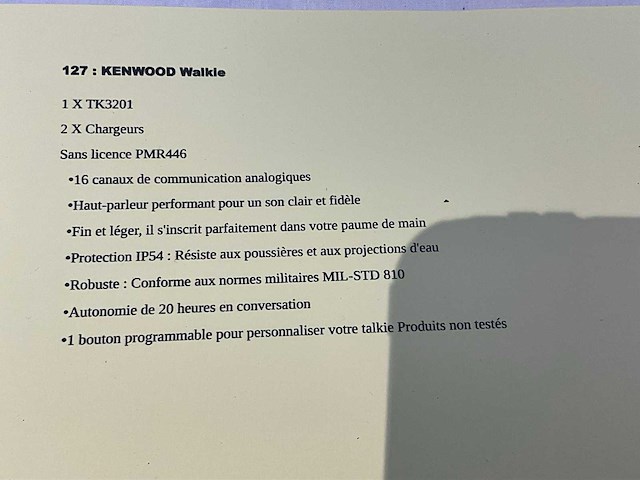 Kenwood tk3201 walkie-talkie - afbeelding 3 van  3