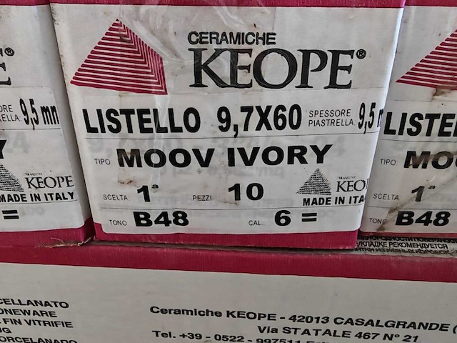 Keope moov ivory mat vloertegel 9,7x60 cm 7,57 m² - afbeelding 8 van  8