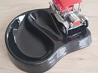 Keramiek asbak met oldtimer auto (made in italy) - afbeelding 11 van  13