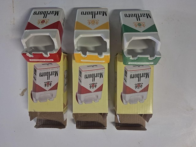 Keramiek asbakken 3 x marlboro - afbeelding 3 van  3