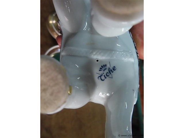 Keramieken olifanten en 2 schaaltjes - afbeelding 3 van  4