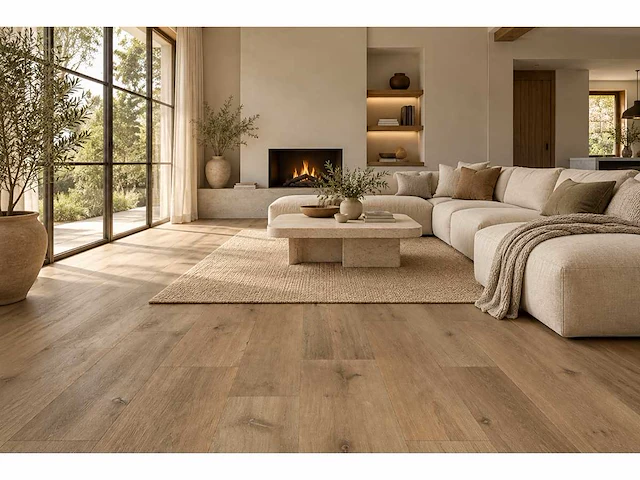 Keramisch parket 60,48m² houten noisette 26,5x180cm - afbeelding 1 van  7