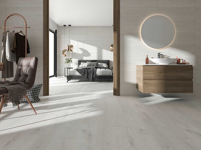 Keramisch parket 66,24m² savanna white 23x120cm - afbeelding 1 van  8