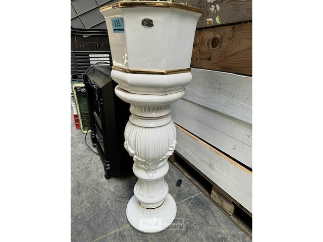 Keramische bloemenzuil ø30 cm - afbeelding 2 van  3