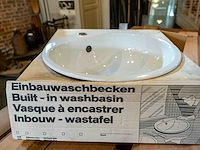 Keramische inbouwlavabo nieuw jaren'70-'80 - afbeelding 1 van  2