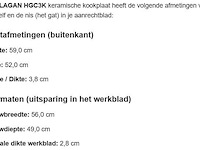 Keramische kookplaat ikea lagan hgc3k - afbeelding 6 van  6