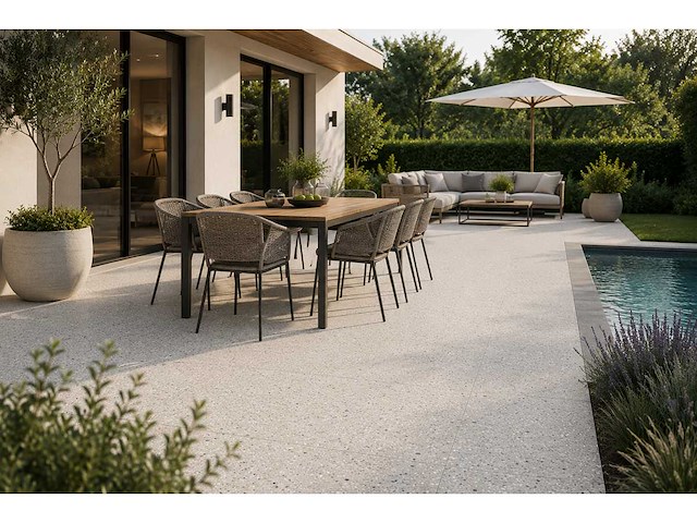 Keramische tuintegel 79,92m² pietrosa white 60x60cm - afbeelding 1 van  2