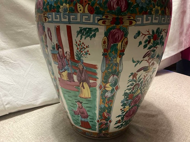 Keramische vaas met chinese print - afbeelding 4 van  4