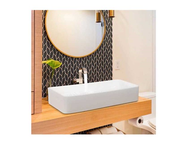 Keramische wastafel voor aanrechtbladen - afbeelding 5 van  5