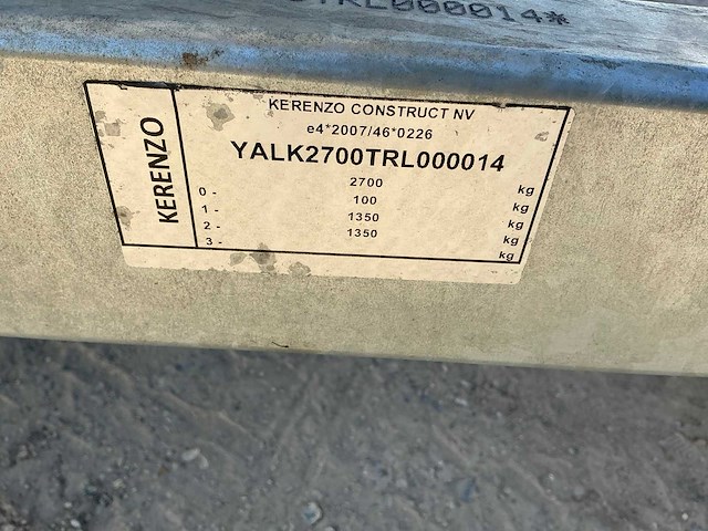 Kerenzo k2700t aanhangwagen - afbeelding 5 van  22
