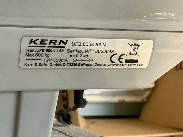 Kern kfb-600k200m palletweegschaal - afbeelding 3 van  5