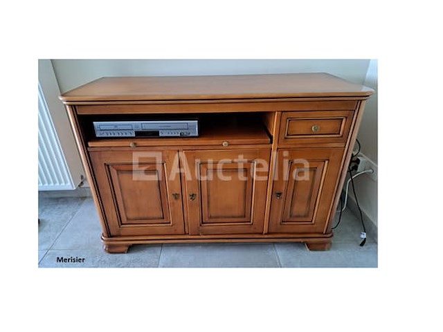 Kersenhouten tv-kast met de inhoud - afbeelding 1 van  6