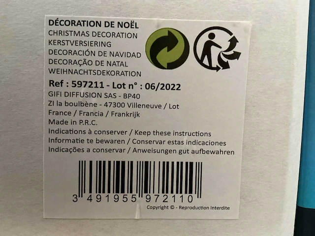 Kerst- & seizoensartikelen decoratie (4x) - afbeelding 3 van  3